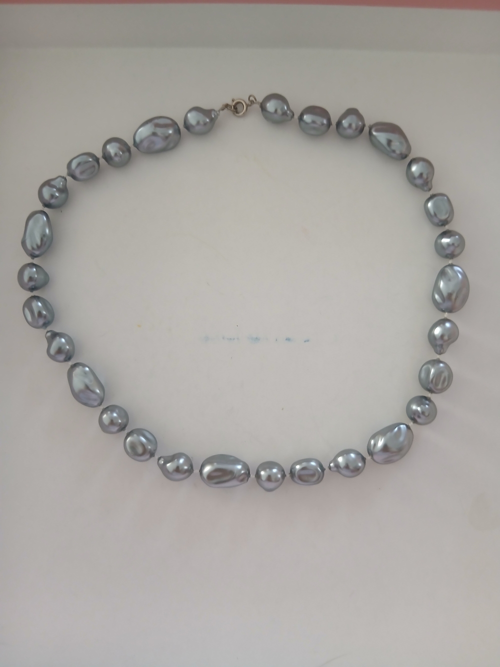 Elegant Grey Baroque Pearl Necklace - Women Jewelry